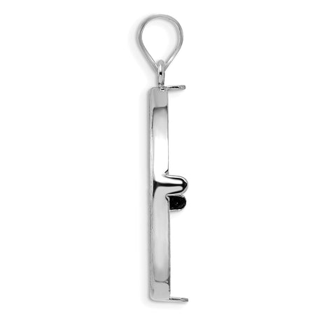 27 mm 14k White Gold coin bezel for 27 mm Coin — alternate view