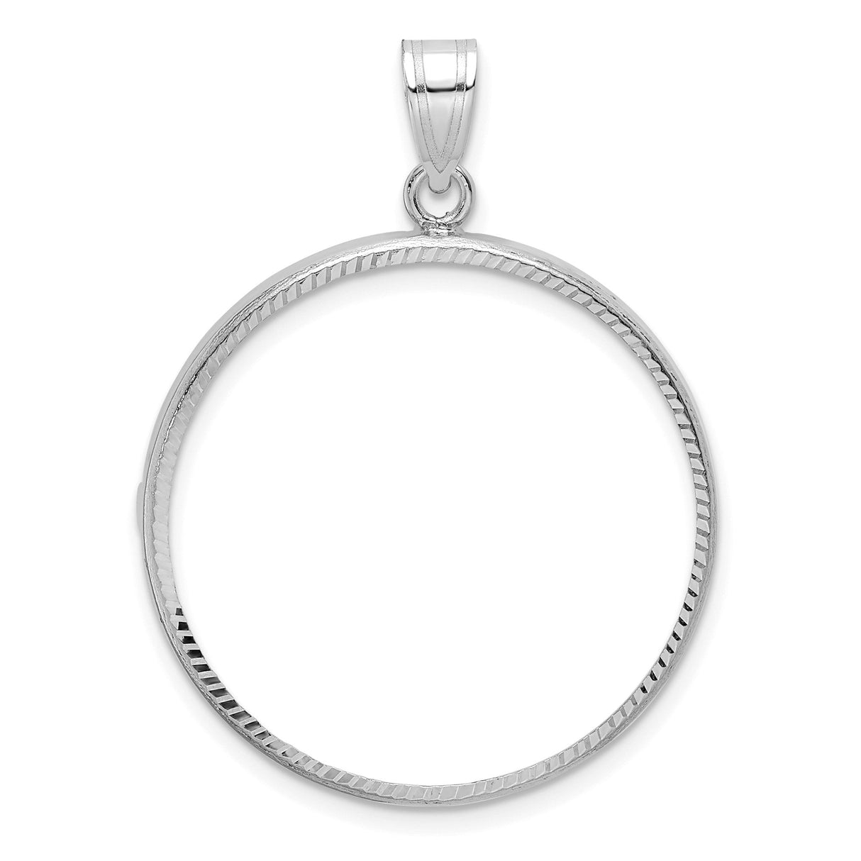 27 mm 14k White Gold coin bezel for 27 mm Coin