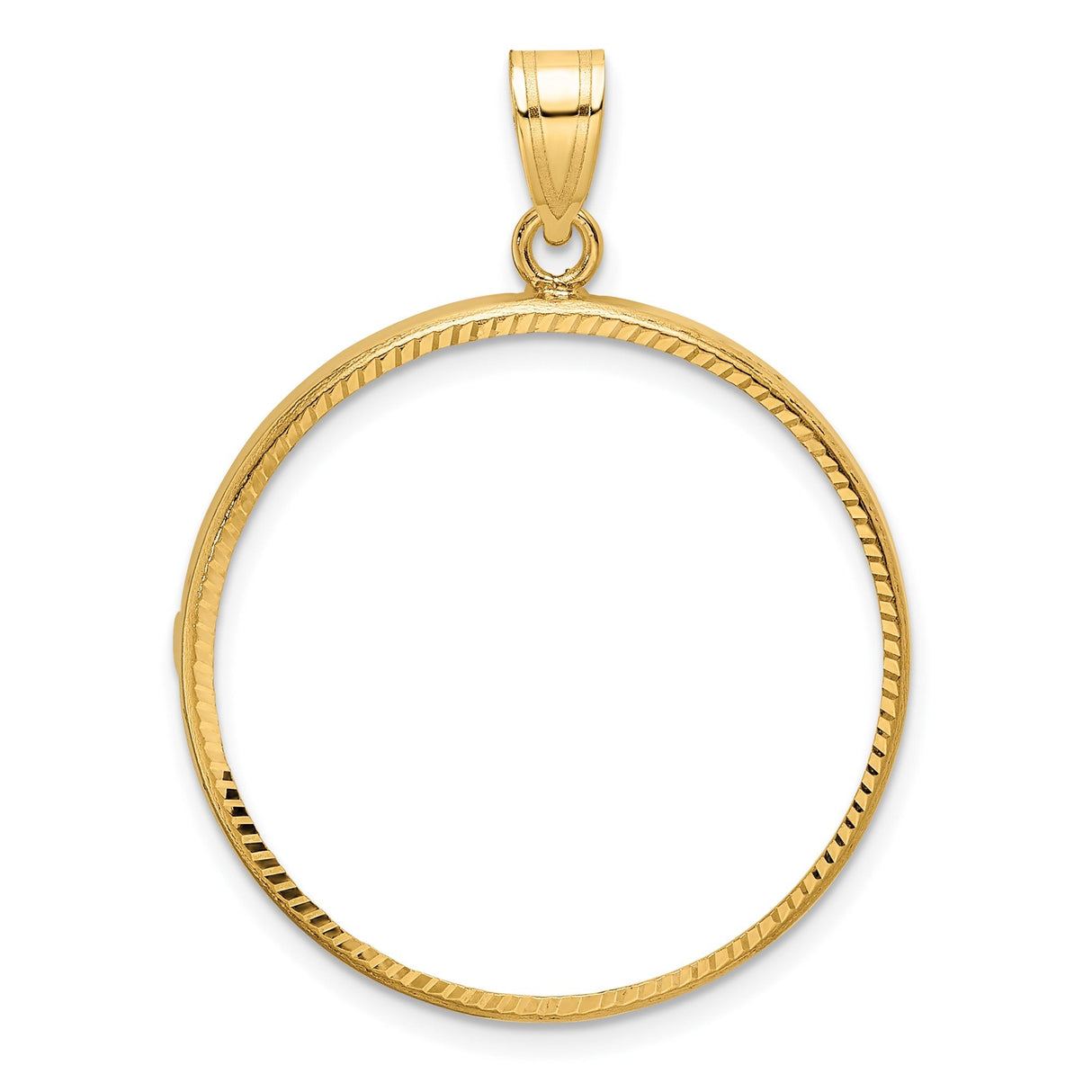 27 mm 14k Yellow Gold coin bezel for 27 mm Coin
