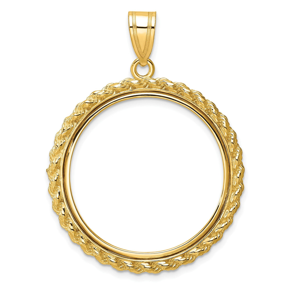 27 mm 14k Yellow Gold coin bezel for 27 mm Coin