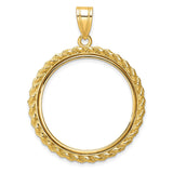 27 mm 14k Yellow Gold coin bezel for 27 mm Coin