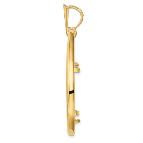 27 mm 14k Yellow Gold coin bezel for 27 mm Coin — alternate view
