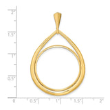 27 mm 14k Yellow Gold coin bezel for 27 mm Coin — size reference (ruler)