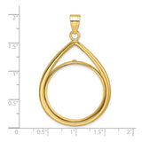 27 mm 14k Yellow Gold coin bezel for 27 mm Coin — size reference (ruler)