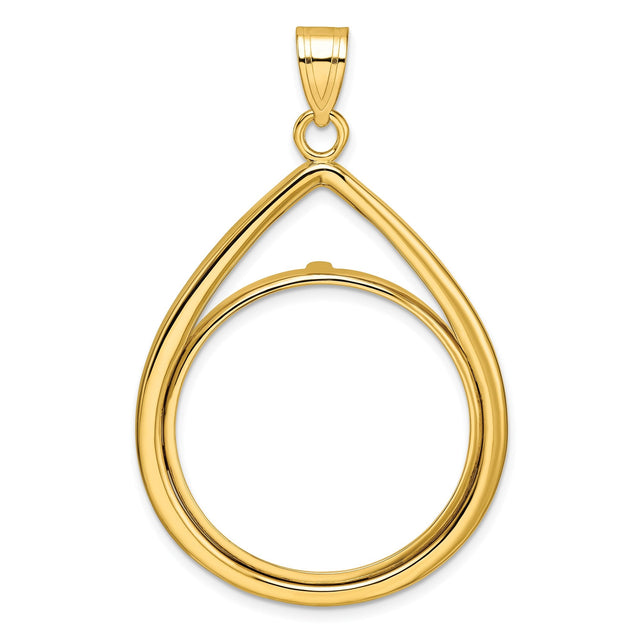 27 mm 14k Yellow Gold coin bezel for 27 mm Coin
