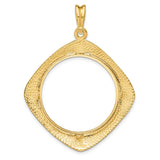 27 mm 14k Yellow Gold coin bezel for 27 mm Coin — additional image