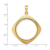 27 mm 14k Yellow Gold coin bezel for 27 mm Coin — size reference (ruler)