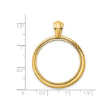 27 mm 14k Yellow Gold coin bezel for 27 mm Coin — size reference (ruler)