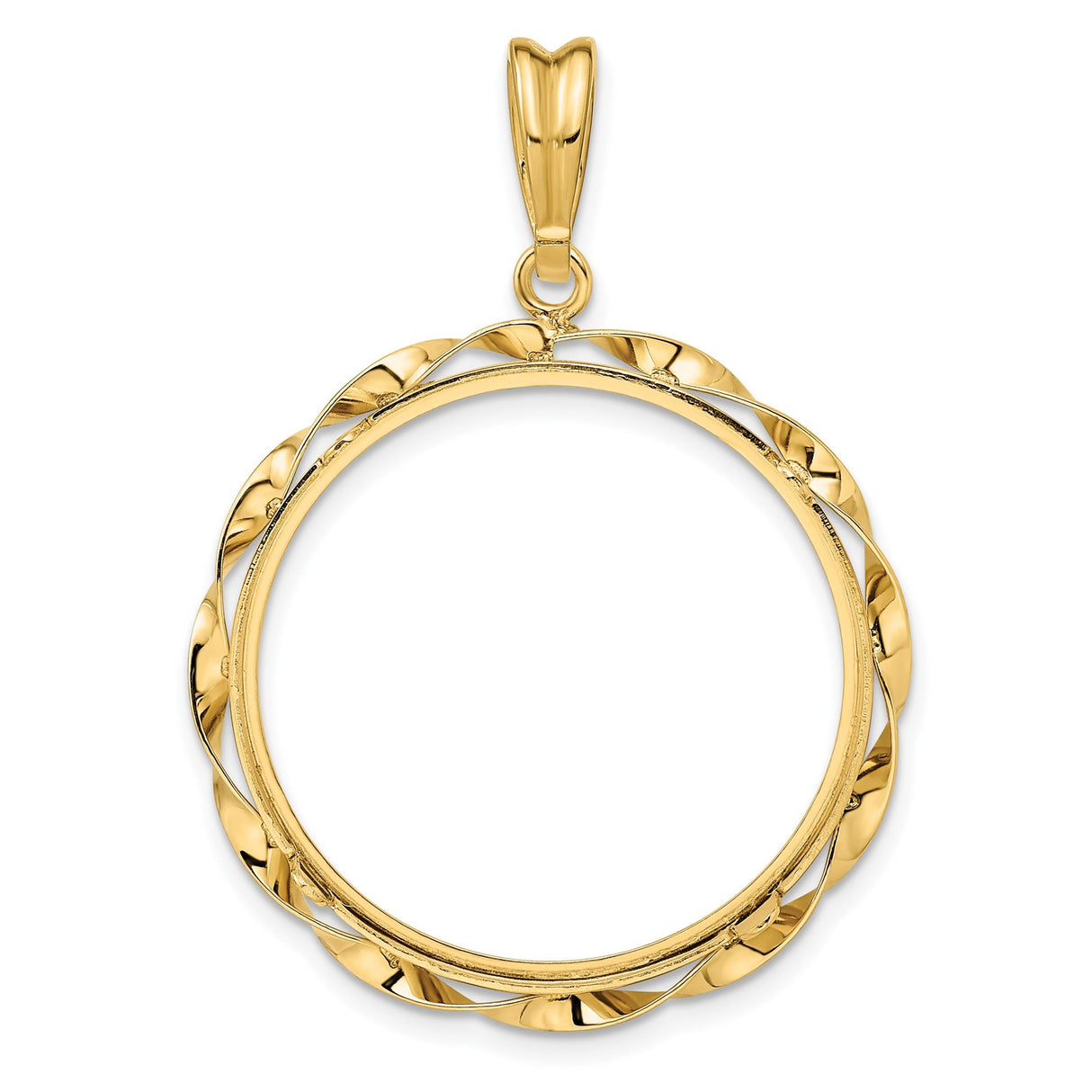 27 mm 14k Yellow Gold coin bezel for 27 mm Coin — additional image