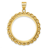27 mm 14k Yellow Gold coin bezel for 27 mm Coin — additional image