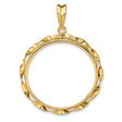 27 mm 14k Yellow Gold coin bezel for 27 mm Coin