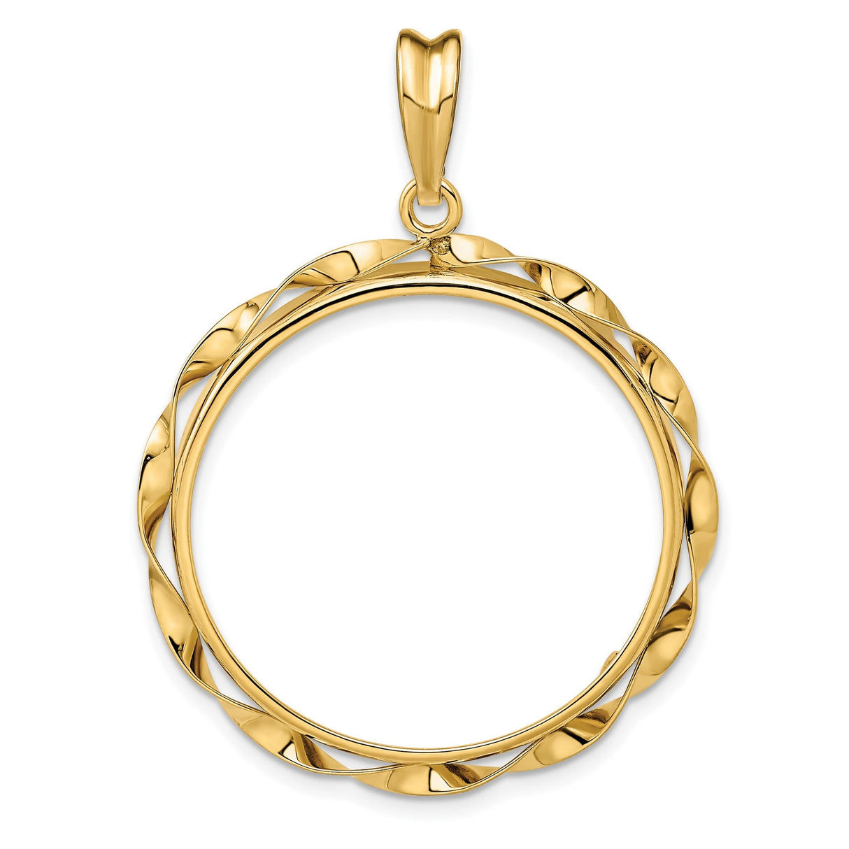 27 mm 14k Yellow Gold coin bezel for 27 mm Coin