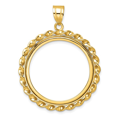 27 mm 14k Yellow Gold coin bezel for 27 mm Coin