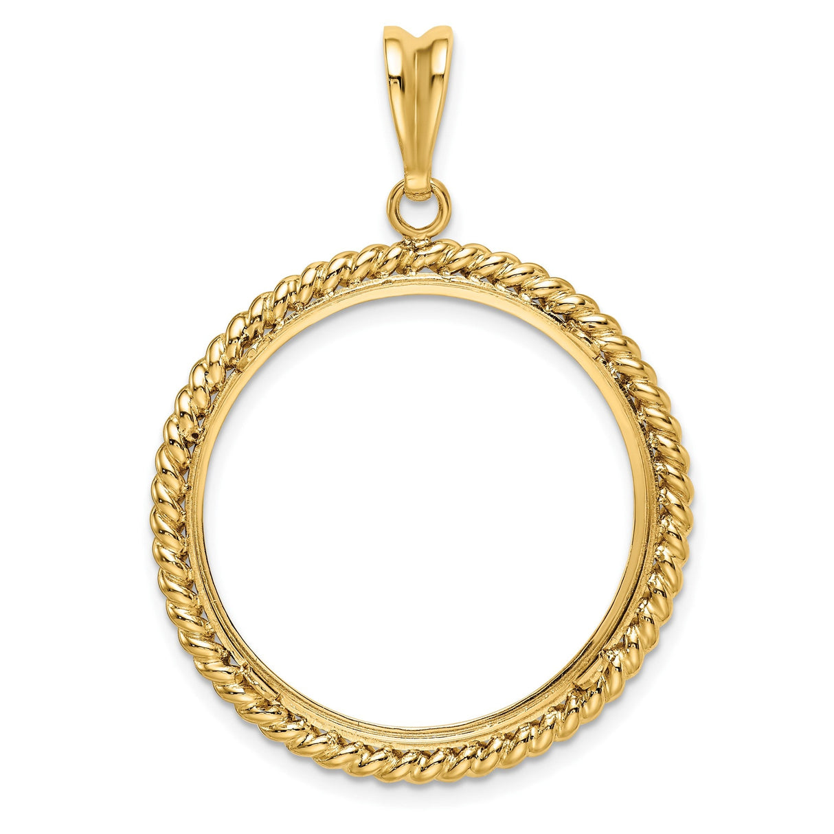 27 mm 14k Yellow Gold coin bezel for 27 mm Coin — additional image
