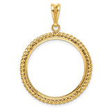 27 mm 14k Yellow Gold coin bezel for 27 mm Coin — additional image