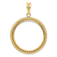 27 mm 14k Yellow Gold coin bezel for 27 mm Coin