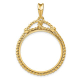 27 mm 14k Yellow Gold coin bezel for 27 mm Coin