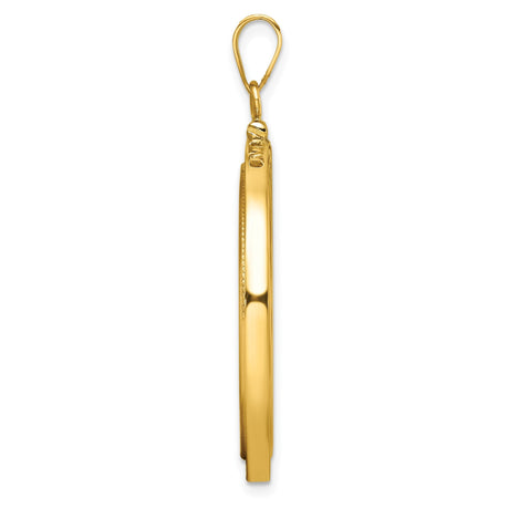 27 mm 14k Yellow Gold coin bezel for 27 mm Coin — alternate view