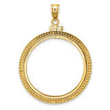 27 mm 14k Yellow Gold coin bezel for 27 mm Coin — additional image