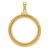 27 mm 14k Yellow Gold coin bezel for 27 mm Coin