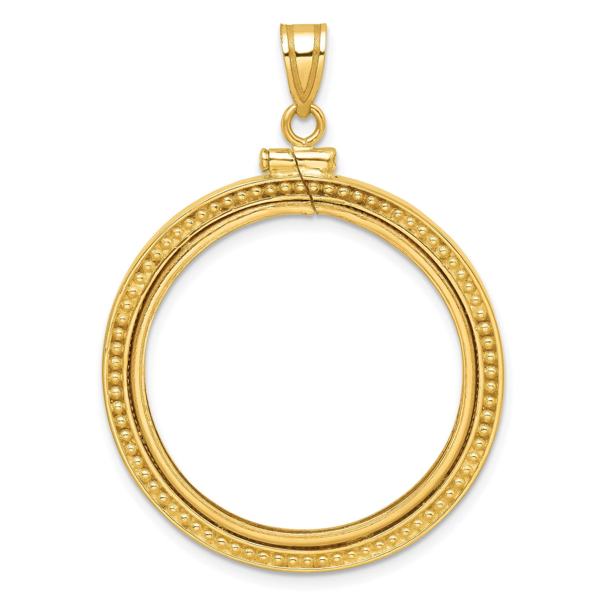 27 mm 10k Yellow Gold coin bezel for 27 mm Coin