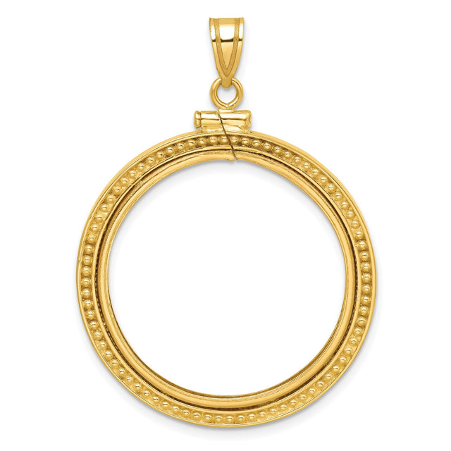 27 mm 10k Yellow Gold coin bezel for 27 mm Coin