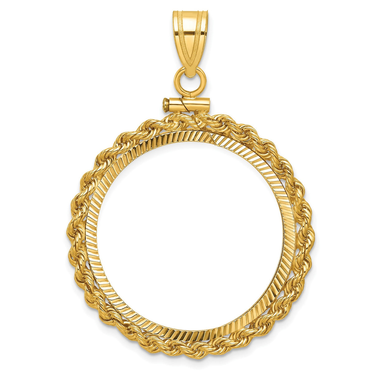 27 mm 14k Yellow Gold coin bezel for 27 mm Coin