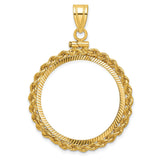 27 mm 14k Yellow Gold coin bezel for 27 mm Coin