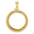 27 mm 14k Yellow Gold coin bezel for 27 mm Coin