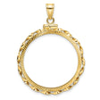 27 mm 14k Yellow Gold coin bezel for 27 mm Coin