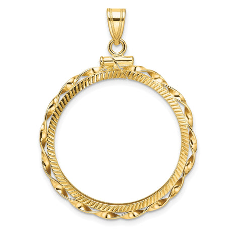27 mm 14k Yellow Gold coin bezel for 27 mm Coin