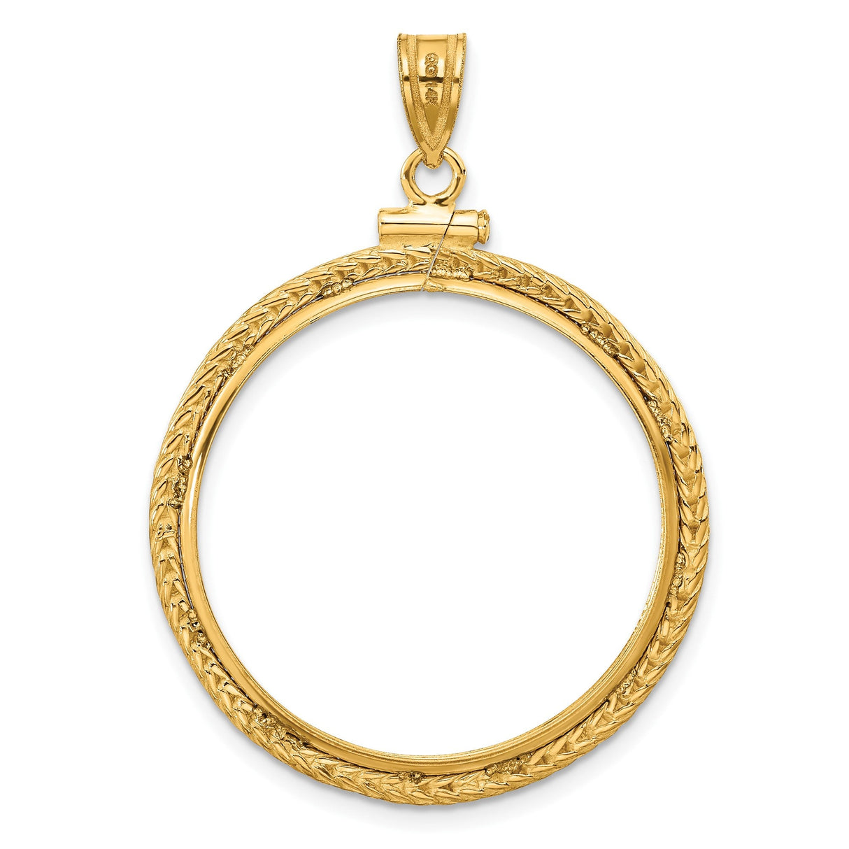 27 mm 14k Yellow Gold coin bezel for 27 mm Coin — additional image