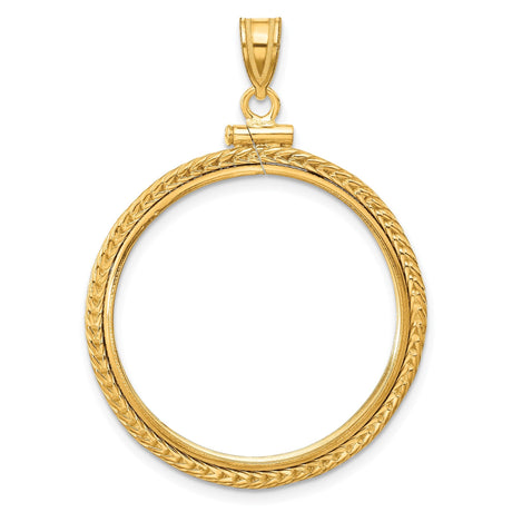 27 mm 14k Yellow Gold coin bezel for 27 mm Coin