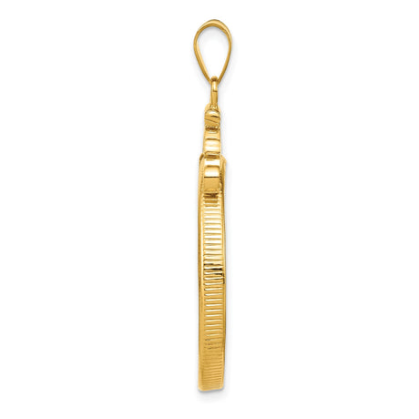 27 mm 14k Yellow Gold coin bezel for 27 mm Coin — alternate view