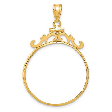 27 mm 14k Yellow Gold coin bezel for 27 mm Coin