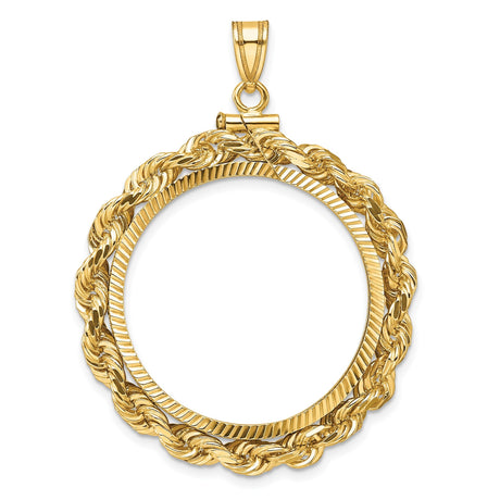 27 mm 14k Yellow Gold coin bezel for 27 mm Coin