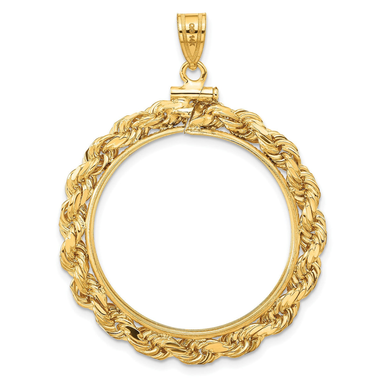 27 mm 14k Yellow Gold coin bezel for 27 mm Coin — additional image