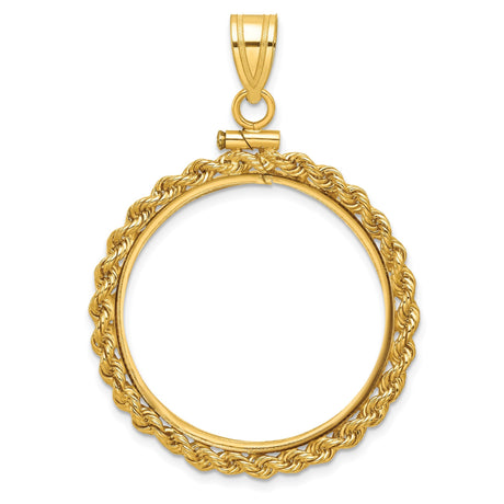 27 mm 14k Yellow Gold coin bezel for 27 mm Coin