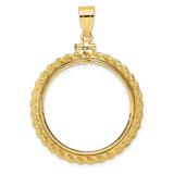 27 mm 14k Yellow Gold coin bezel for 27 mm Coin