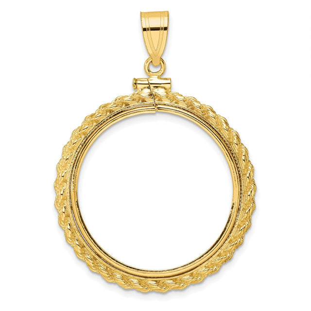 27 mm 14k Yellow Gold coin bezel for 27 mm Coin