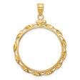 27 mm 14k Yellow Gold coin bezel for 27 mm Coin