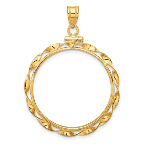 27 mm 14k Yellow Gold coin bezel for 27 mm Coin