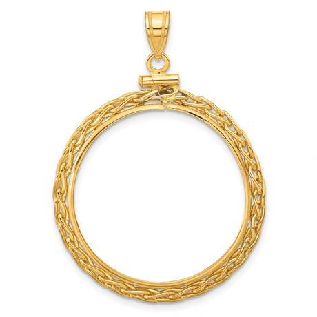 27 mm 14k Yellow Gold coin bezel for 27 mm Coin