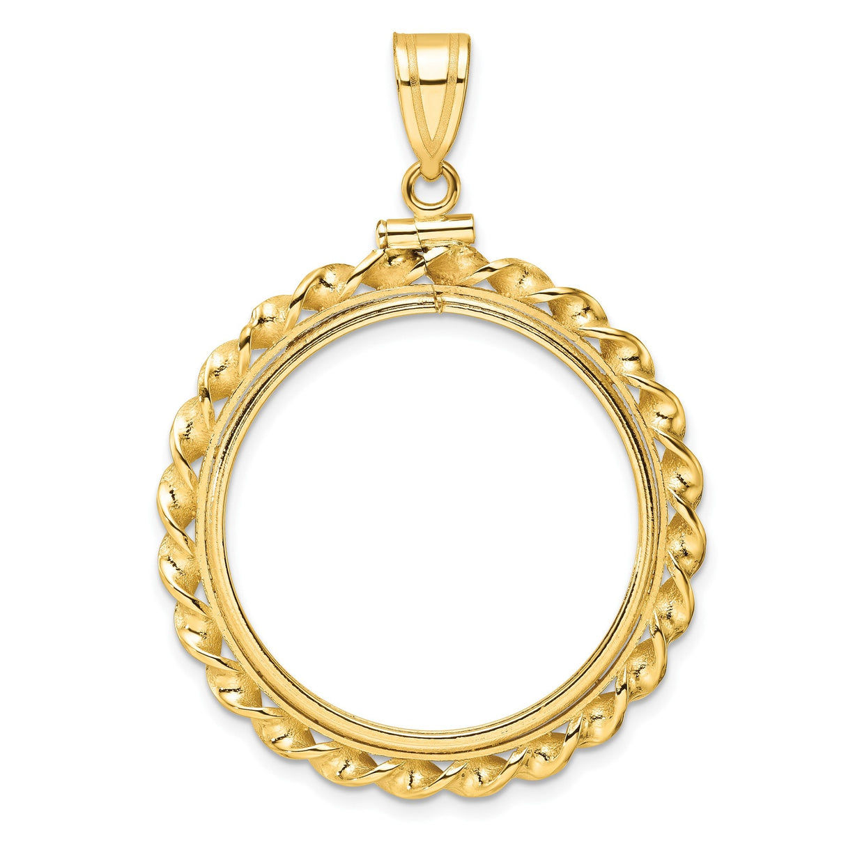 27 mm 14k Yellow Gold coin bezel for 27 mm Coin