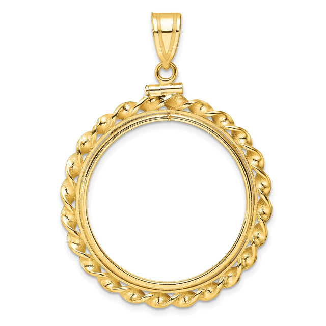 27 mm 14k Yellow Gold coin bezel for 27 mm Coin