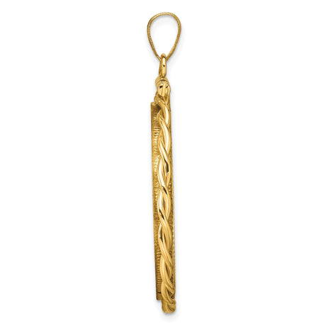 28 mm 14k Yellow Gold coin bezel for 27.5 mm Coin — alternate view