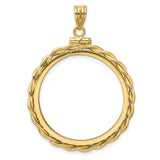 28 mm 14k Yellow Gold coin bezel for 27.5 mm Coin — additional image