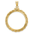 28 mm 14k Yellow Gold coin bezel for 27.5 mm Coin