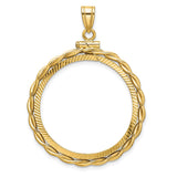 28 mm 14k Yellow Gold coin bezel for 27.5 mm Coin