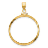 28 mm 10k Yellow Gold coin bezel for 27.5 mm Coin